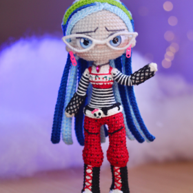 BONECA GHOULIA MONSTER HIGH AMIGURUMI